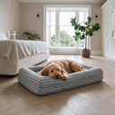 Orthopedische Hondenbed - Vintage Tweed Blue Ivory